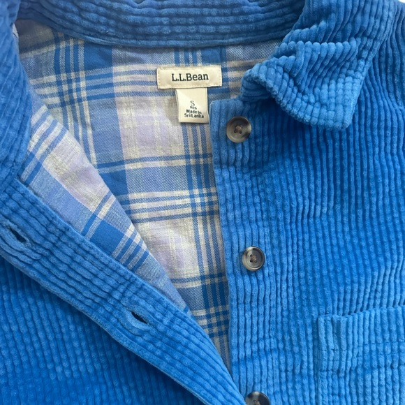 L.L. Bean Vibrant Blue Corduroy Shirt Jacket - Picture 2 of 4